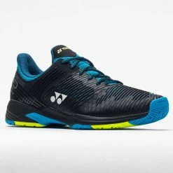 Budget ๐งจ Hot Sale ๐ Tennis ๐ ๐ Shoes Yonex Power Cushion Sonicage 2 Men's Wide Black/Blue ๐ ๐งจ 12 Tennis Shoes Yonex Power Cushion Sonicage 2 Men's Wide Black/Blue