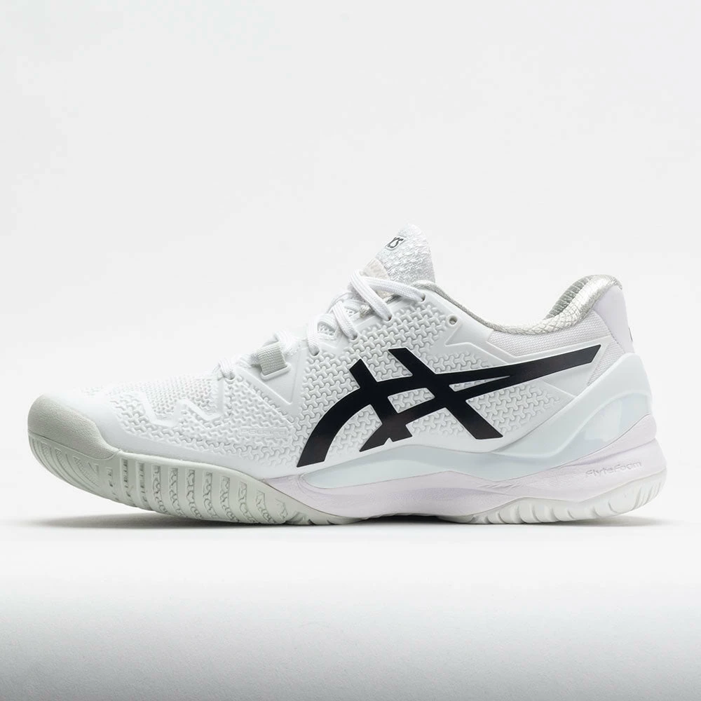Wholesale ๐งจ Discount ๐ ASICS GEL-Resolution 8 ๐ฉ Women's White/Black Tennis ๐ ๐ Shoes ๐ ๐ 4 ASICS GEL-Resolution 8 Women's White/Black Tennis Shoes