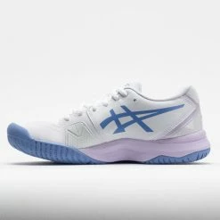 Promo 💯 Hot Sale ⭐ Tennis 👟 👟 Shoes ASICS GEL-Challenger 13 👩 Women's White/Periwinkle Blue 🥰 🔥 9 Tennis Shoes ASICS GEL-Challenger 13 Women's White/Periwinkle Blue
