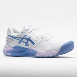 Promo 💯 Hot Sale ⭐ Tennis 👟 👟 Shoes ASICS GEL-Challenger 13 👩 Women's White/Periwinkle Blue 🥰 🔥 12 Tennis Shoes ASICS GEL-Challenger 13 Women's White/Periwinkle Blue