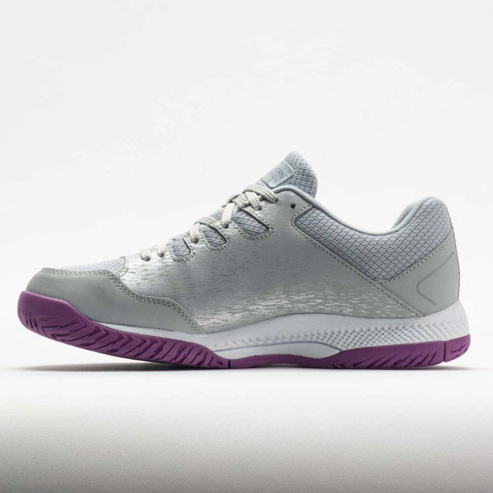 Brand new ✨ Best Pirce 🎁 Skechers Performance Pickleball 👟 👟 Shoes Skechers Viper Court 👩 Women's Grey/Purple 🔥 🥰 4 Skechers Performance Pickleball Shoes Skechers Viper Court Women's Grey/Purple