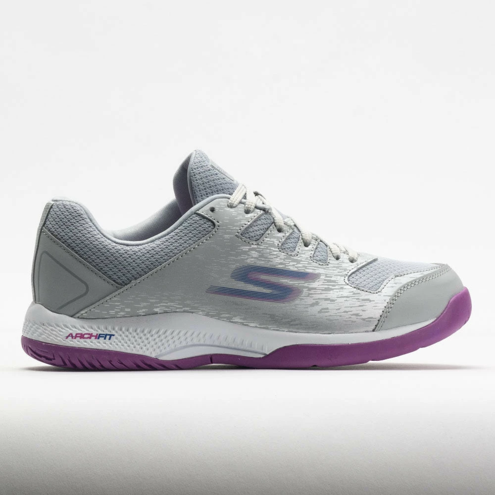 Brand new ✨ Best Pirce 🎁 Skechers Performance Pickleball 👟 👟 Shoes Skechers Viper Court 👩 Women's Grey/Purple 🔥 🥰 3 Skechers Performance Pickleball Shoes Skechers Viper Court Women's Grey/Purple