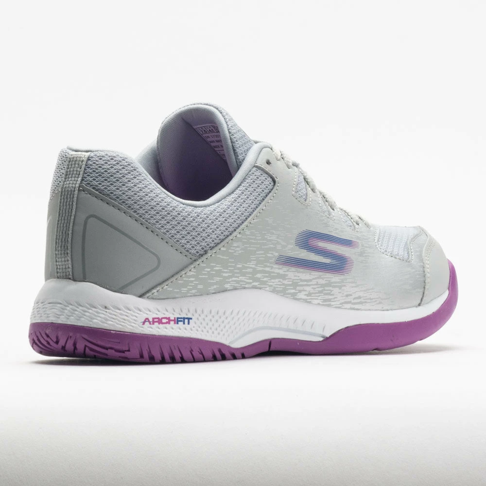 Brand new ✨ Best Pirce 🎁 Skechers Performance Pickleball 👟 👟 Shoes Skechers Viper Court 👩 Women's Grey/Purple 🔥 🥰 8 Skechers Performance Pickleball Shoes Skechers Viper Court Women's Grey/Purple