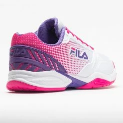 Best deal โค๏ธ Cheapest ๐ฅ Fila Volley Zone ๐ฉ Women's White/Pink Glo/Elictic Purple ๐ฅฐ ๐ 13 Fila Volley Zone Women's White/Pink Glo/Elictic Purple