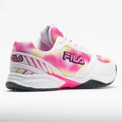 Pickleball Shoes Fila Volley Zone Women's Tie-Dye Print White/Pink/Black