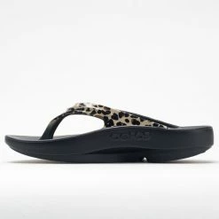 OOFOS OOlala Limited Women's Black/Leopard Sandals & Slides