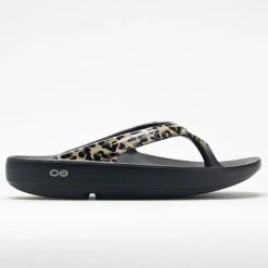 OOFOS OOlala Limited Women's Black/Leopard Sandals & Slides