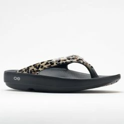OOFOS OOlala Limited Women's Black/Leopard Sandals & Slides
