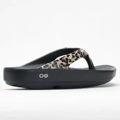 OOFOS OOlala Limited Women's Black/Leopard Sandals & Slides