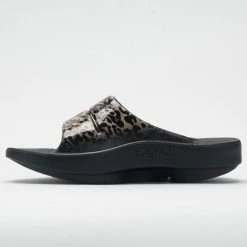 OOFOS OOahh Limited Women's Black Leopard Sandals & Slides