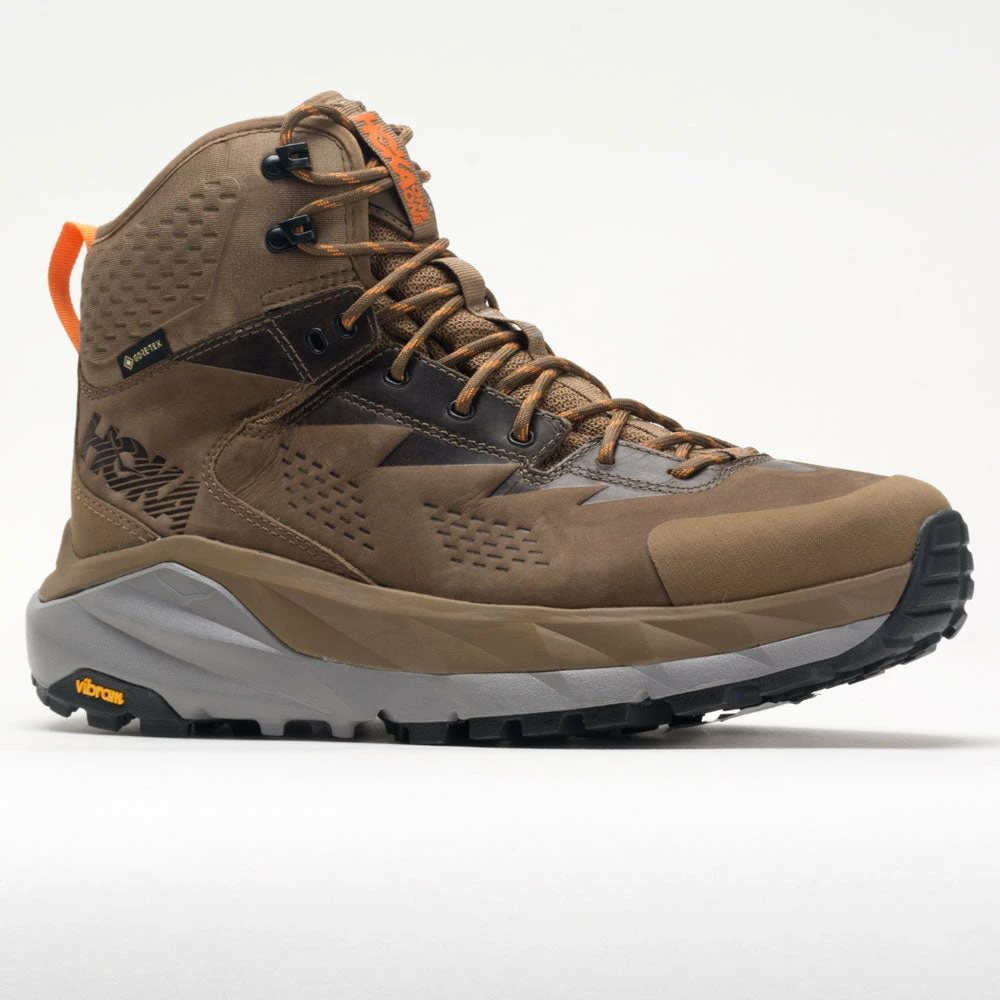 Flash Sale ๐ Best deal ๐ Hoka One One Kaha GTX Men's Otter/Persimmon Hiking ๐ ๐ Shoes โ โค๏ธ 7 Hoka One One Kaha GTX Men's Otter/Persimmon Hiking Shoes