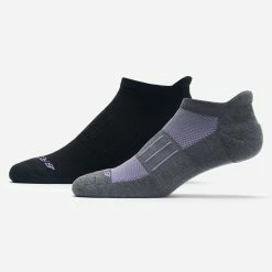 Brooks Ghost Midweight No Show Tab Socks 2 Pack