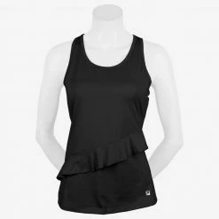 Women's Clothing Fila Ruffles & Stripes Ruffle Racerback Tank Women's