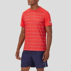 Men's Clothing Fila Heritage Tennis Stripe Crew Men's