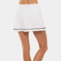 Women's Clothing Lucky In Love The Whites Long Micro Tuck Pleat Skirt Women's